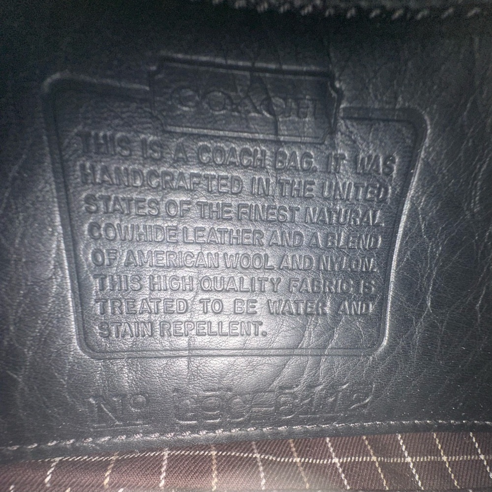 Coach Black and Gray Herringbone Mini Shoulder Bag - Picture 9 of 15
